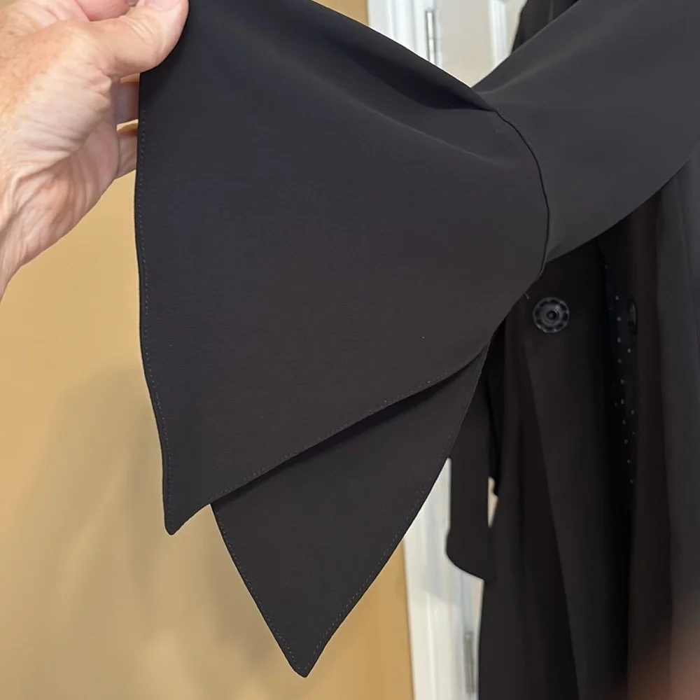 Dixie Elegant Black Long Coat. - Picture 11 of 11